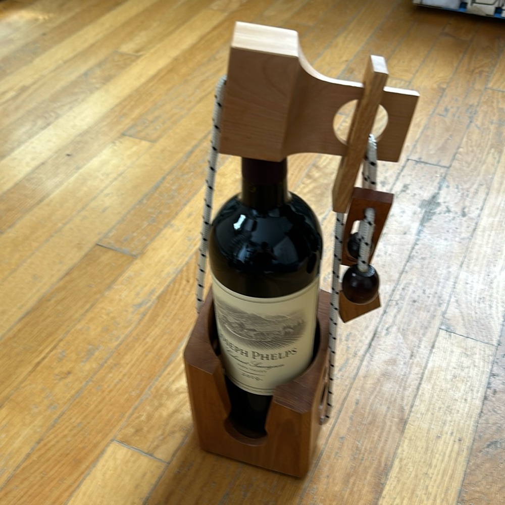 Wooden Wine Lock Puzzle
